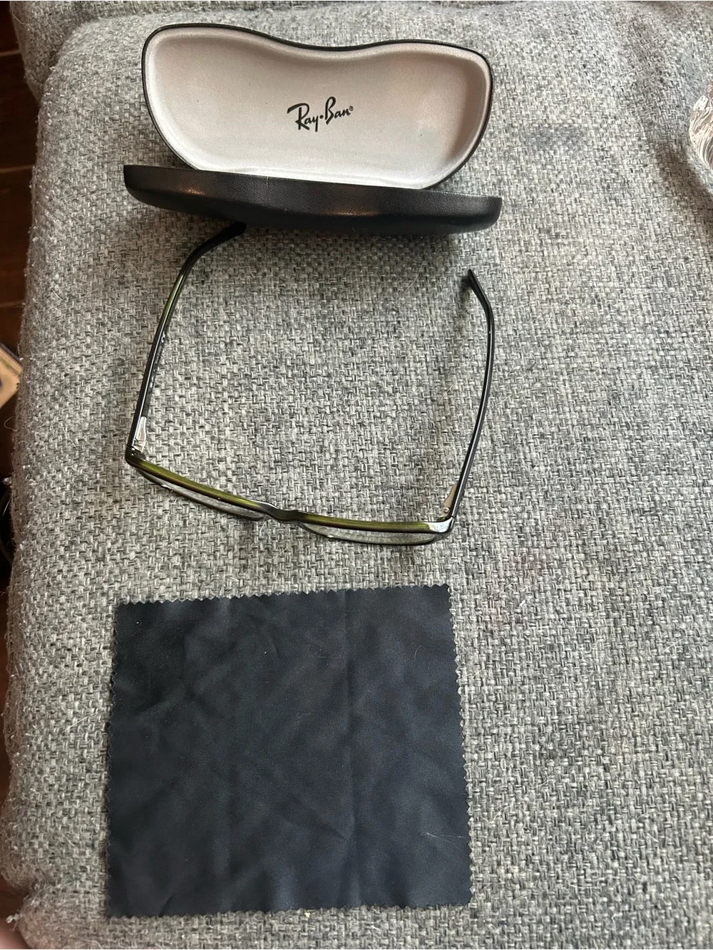 Ray-Ban RB5169 Optics Eyeglasses in a polished Havana-on-green acetate rectangle